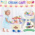 Sets 4-8 12 Counter Playset PLAY Ice Cream Cart Toys for Kids - Color Dough for Kids Ages with Cans, Pretend Play Toy