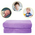 Pro Goleem Soft Plush Fleece Baby Blanket with 2 Inch Satin Trim, Purple 30''x40'' for Boys and Girls
