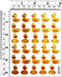 Stickers Glitter Pack, 10 Sheets Little Duck Sticker Cartoon, Kids Scrapbooking, Xmas Birthday Party Favors