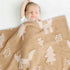 BORITAR Baby Blanket for Boys & Girls | 3D Fleece Fluffy Fox Design | 30 x 40 Inch Khaki Blanket for Toddler Infant