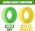 INJORA Silicone Rubber Inserts for 68-72mm 1.3" Tires, 4pcs (Green)