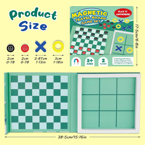 Torlam Magnetic Travel Games for Kids, Board Game Chess Party Camping Games Road Family Night Car Trip Games Activities
