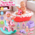 Set 11" Chair,Swimming 2 Sets 15 3 4 5 6. Baby Doll Bath Toys with Bathtub, Baby Dolls, Rocking Ring, Baby Dolls