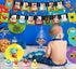 Monster 1st Birthday Decorations Kit - Photo Banner, Balloons, Cupcake Toppers for Little Monster Party Supplies