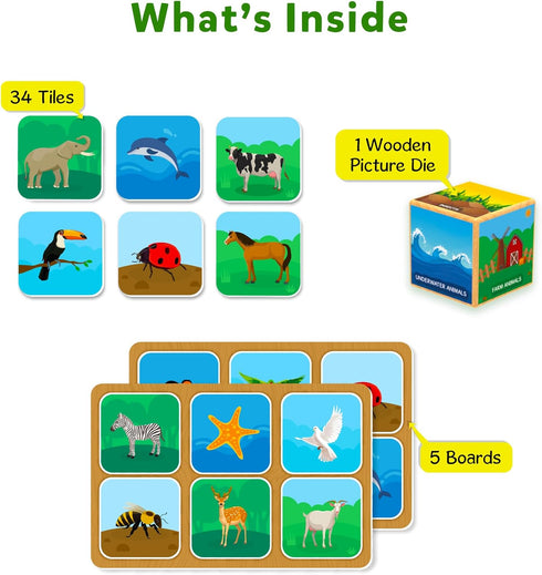 Skillmatics Board Game - Memory Match Animals, Fun & Fast Memory Game for Kids, Preschoolers, Toddlers, Gifts for Boys & Girls Ages 3, 4, 5, 6, 7
