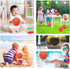 Hymaz 12 Pack 4 Inch Mini Basketballs for Kids, Rubber Inflatable Balls with Pump for Sports Party Favors