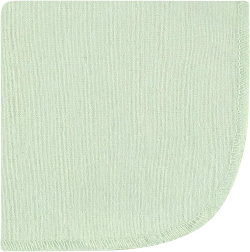 12Pk, Hudson Baby Unisex Baby Flannel Washcloths, Eucalyptus One Size