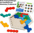 Skrtuan Wooden Blocks Puzzle for Kid Adults Brain Teaser Hexagon Puzzles Games Toy Shape Pattern Block Tangram Geometry