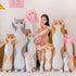 Lonng Gray Cat Plush Pillow Toy, Cute Cartoon Cat Stuffed Animals, Soft Long Body Pillow Gift for Kids (19.68in)