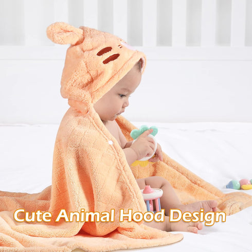 Cozy Toddler(50 32 Inch, Hooded Towels Baby,Premium Coral Fleece Bath Towel, Thick and Soft Absorbent for Toddler