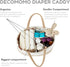 DECOMOMO Diaper Caddy - Baby Diaper Basket Organizer for Changing Table, Girl Boy Gift (Spiral Beige & White)