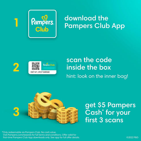 Pampers Baby Dry Diapers, Size 1, 204 Count, Absorbent Disposable Diapers