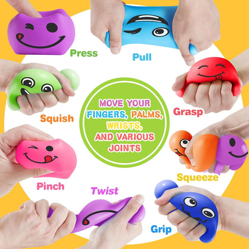 24 Pack, 24PACK) Slow Rising Stress Cube Square Cube Fidget Ice Cube Stress Balls, Dough Stress Balls Soft Fidget