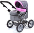 18 inch Bayer Trendy Doll Pram Stroller for Girls, Adjustable Handle, Carriage with Bag, Fits Dolls