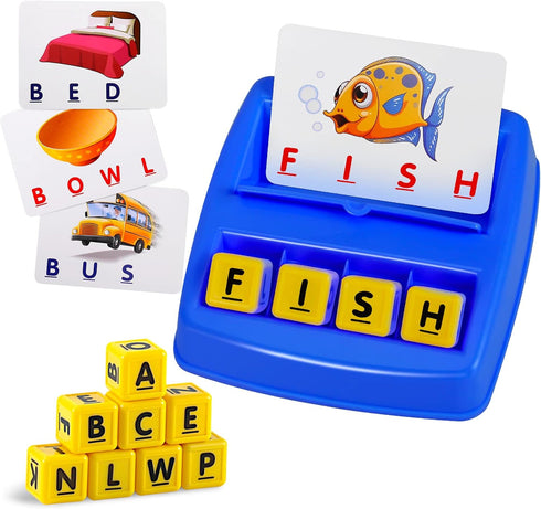 Matching Letter Game for Preschool & Kindergarten Kids, Spelling Word and Memory Educational Toy for Ages 3-8