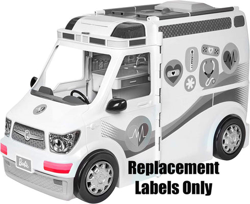 Replacement Stickers for Barbie Care Clinic - Barbie Doll Playset FRM19 ~ Replacement Labels ~ Stickers Sheet A