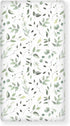 Winpema Floral Green Leaves Fitted Crib Sheet Plant Baby Crib Sheet Fit Standard