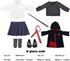 18 Inch Doll Clothes and Accessories - Halloween Magic School Uniform Costume Set with Outfit & Shoes
