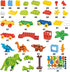 Counting 3,4,5,6,7,8+ Dinosaur Building Blocks Toys,Jurassic Theme Building Blocks,With A Train,A Big T-rex,and Three