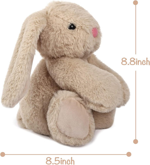TCBunny 11" Baby Bunny Bedtime Stuffed Animal, Plush Easter Stuffers for Kids