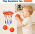 Bath Toys – Bathtub Basketball Hoop for Toddlers, 4 No-Hole Balls & Strong Suction Cups, Fun Bath Toy