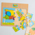 Wooden Jigsaw Puzzles Set for Kids Age 2-5, 12 Piece Colorful Transportation Educational Puzzles (4 Puzzles)