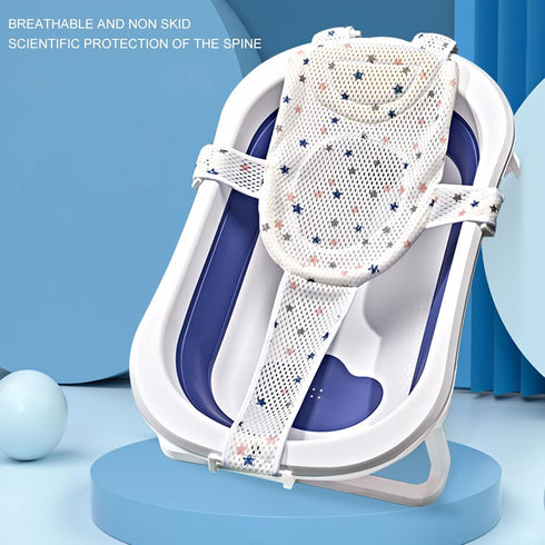 Five Corner Bath Seat Support Net, Adjustable Breathable Mesh Soft Headrest for Infant Bathing