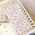 Sheet,52x28IN Pfrewn Christmas Crib Sheets for Boys Girls Red Candy Cane Snowflakes Fitted Crib Sheet Fits Standard