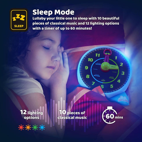 BEST LEARNING Learning Clock - Educational Talking Toy to Teach Time with Quiz and Music for Kids Ages 3-6