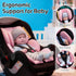 Infant Car Seat Insert with Extra Headrest for Preemie to Newborn, Thickened Baby Car Seat Head Support for Girls Boys