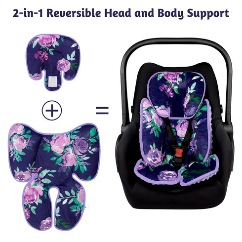 2-in-1 TANOFAR Carseat Head Support for Newborn, Soft Infant Car Seat Head Neck Body Support, Baby Car Seat Cushion