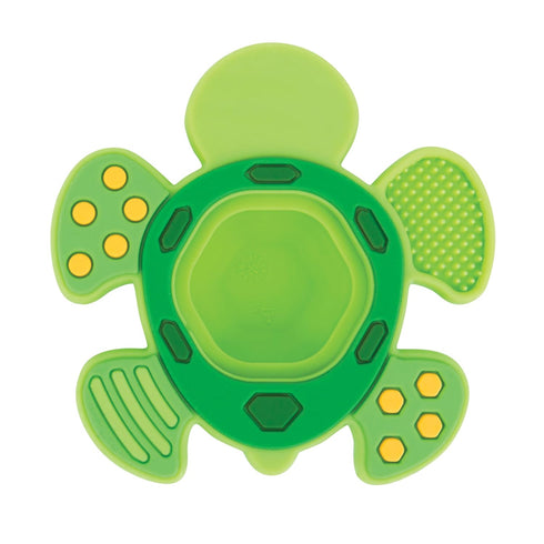 Nuby Teethe N' Pop Sensory Play Teether, Baby Teething Toy for 3+ Months, Turtle