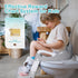 BRINJOY Potty Training Seat with Step Stool Ladder, Potty Toilet Toddler Seat w/Potty Training Chart & Cushion Handle