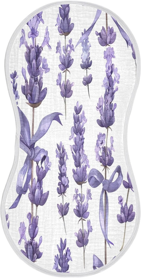YEGAME Muslin Baby Burp Cloths Set of 1 - Lavender Super Absorbent Cotton