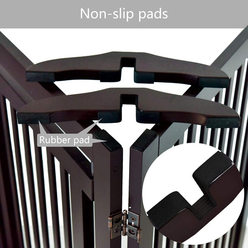 WELLAND Support Feet for 360 Degree Configurable Gate Collection, Espresso, A Pair