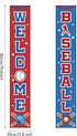 Baseball Party Decorations, Themed Birthday Porch Sign Welcome Banner for Kids, 71 x 12 Inches