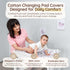 32"x16", 8"Deep 100% 2 Pack, Baby Diaper Changing Pad Covers Table Sheets Pocket - Floral Changing Pad Cover, Cotton
