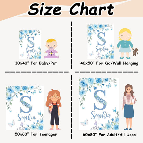 60"X80" Corissy Ships Next Day, Personalized Baby Blankets, Custom Baby Blanket with Name for Girls,Gift for Chrismas