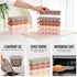 100% (4 Sets 1 oz/6 Silicone Ice Cube Freezer Tray with Lid, Food-Grade Platinum Silicone,Leak Resistance & Dishwasher