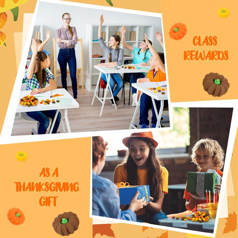 Chuangdi 75 Pcs Pumpkin Erasers Bulk, Fall Mini Novelty Party Pencil Erasers for Kids, Teacher Rewards