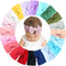 20PCS Soft Nylon Baby Girls Headbands, 4.5inch Hair Bows, Elastic Hairbands for Newborns Infants Toddlers