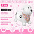 2 Pack Bouncy Dog Hopper - Inflatable Bouncing Dog Jumping Animals with Pump, Classic Style Gift for Boys Girls (White,