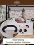 HUNRUNG Cute Rectangle Storage Basket, Canvas Organizer Bin for Pet/Children Toys, Books, Clothes, Rectangle Panda