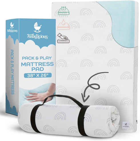 Waterproof Pack and Play Mattress Topper - 38" x 26" | Roll