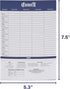 Canasta Scorecards - 75-pack - 7.5" x 5.25" Large Tally Pads for Classic Canasta Family Game