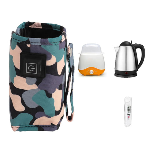 Portable Baby Bottle Warmer, USB Rechargeable Milk Warmer Bag for Baby Formula, Breastmilk, Universal Constant
