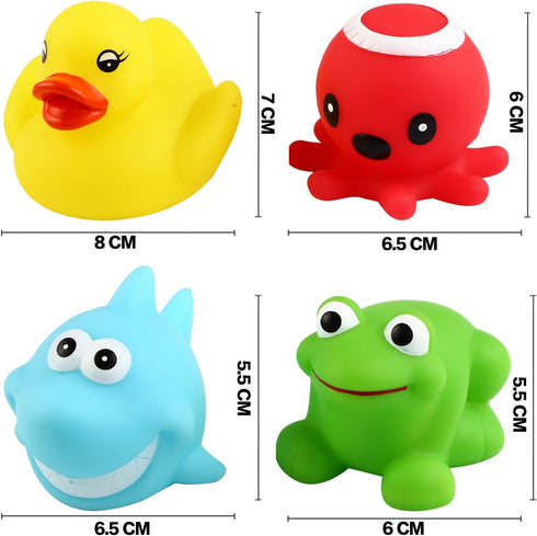 Toy(4 Pack), Yeonha Toys Bath Can Flashing Colourful Light, Floating Bath Toy, Light Up Bathtub Water Tub Toy for Pool