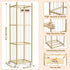 55.12in Stuffed Animal Storage Zoo with Wheels and Twinkling Bee String Lights, Large Wooden Stuffed Animal Storage