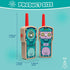 Letoiz 2 Pack 3-12 1000FT 2 Robot Walkie Talkie for Kids, Wooden Handheld Walkie-Talkie for Boys and Girls Ages Hiking