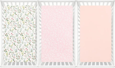3 Pack Set 28x52 Inch david's kids Fitted Crib Sheets, Ultra Soft Breathable Comfortable Baby Sheet for Boys Girls